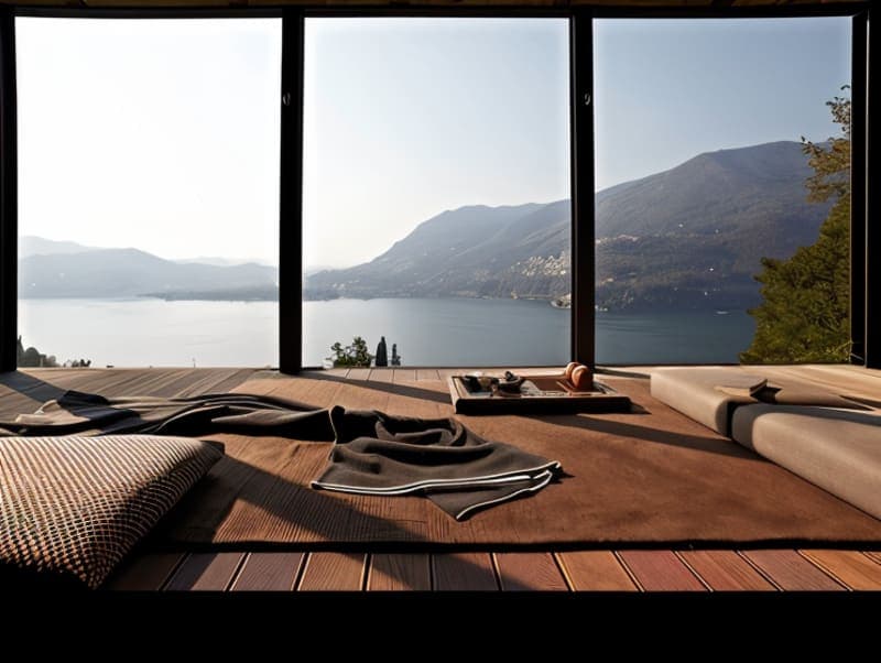 Vista di villa sul lago di Como, esempio di una residenza di pregio e valore